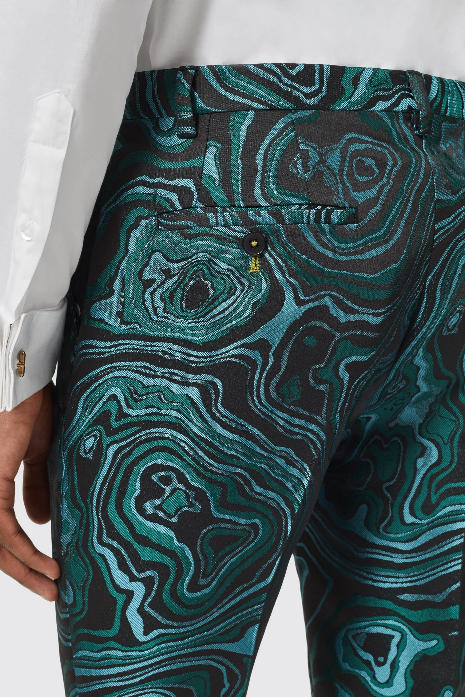 Emerald Jacquard Trousers: The Adichie Fit, Simply Irresistible.